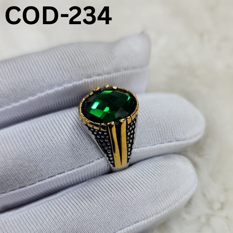 Vip অরজিনাল পান্না পাথর হাতের আংটি-234